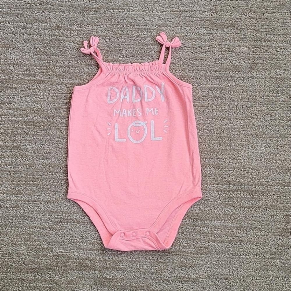 Jumping Beans "Daddy Makes Me Lol" Softest Bodysuit Size 12M